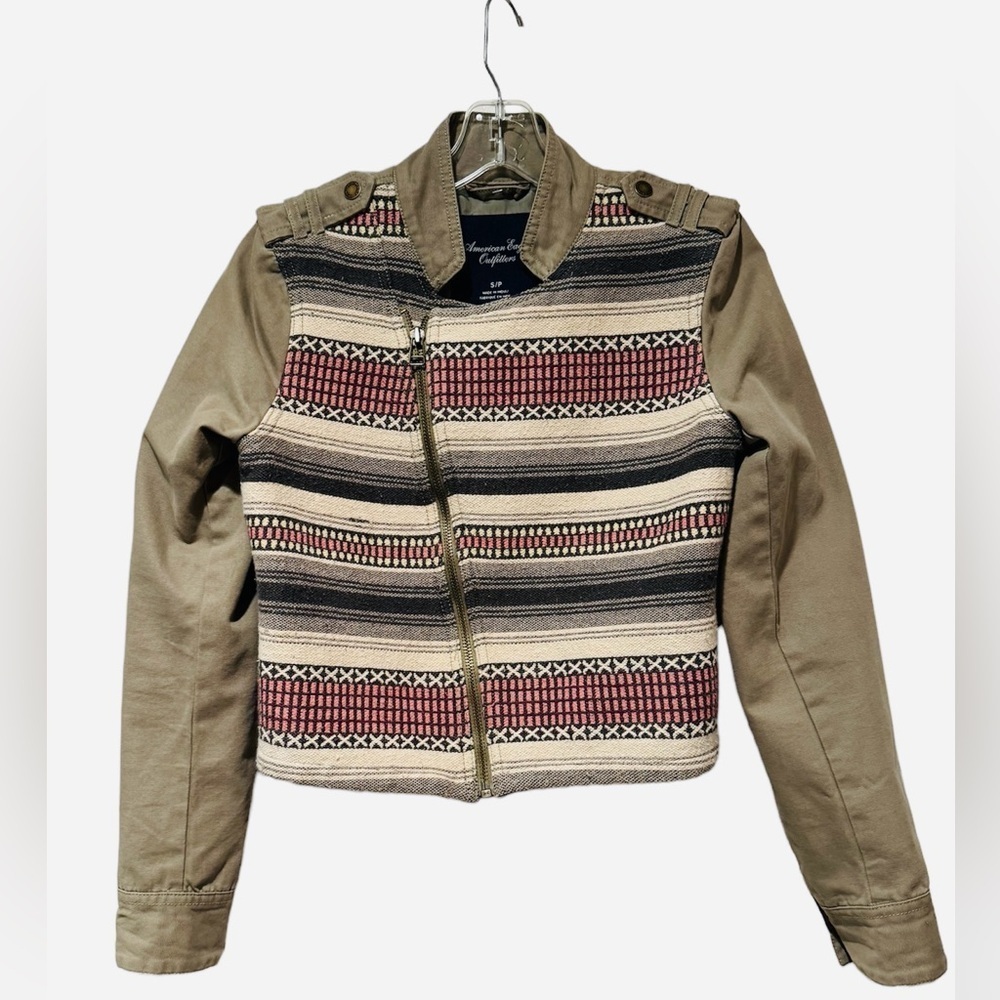 American Eagle Outfitters Jacket Saddle Blanket  Moto Style Women’s Size Small